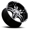5 LUG 193-194 DRIFTER GLOSS BLACK WITH DIAMOND CUT ACCENTS AND CLEAR COAT