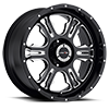 397 Rage Gloss Black with Milled Spoke