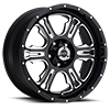 397 Rage Gloss Black with Milled Spoke