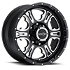 397 Rage Gloss Black with Milled Spoke