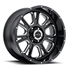 399 Fury Gloss Black with Milled Spokes - 20x10