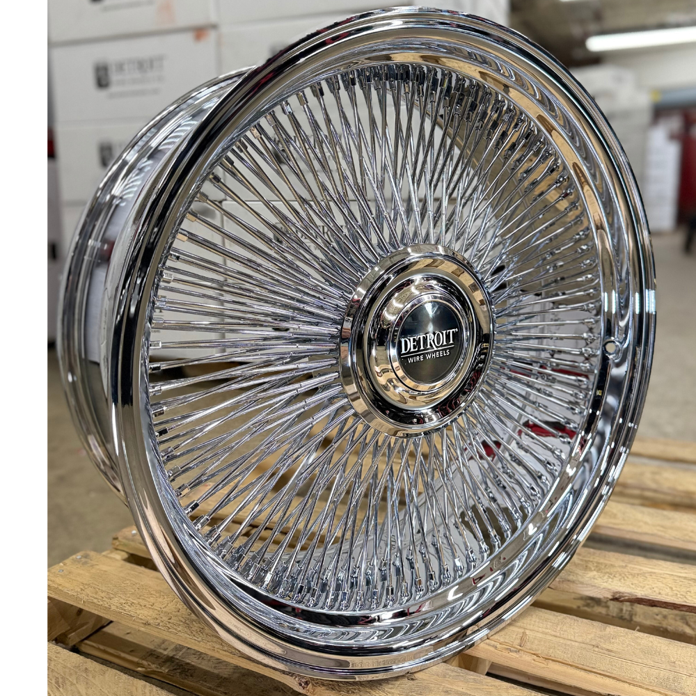 Detroit Wire Wheels 24x9 Forged Barrel Chrome Std Floating Cap
