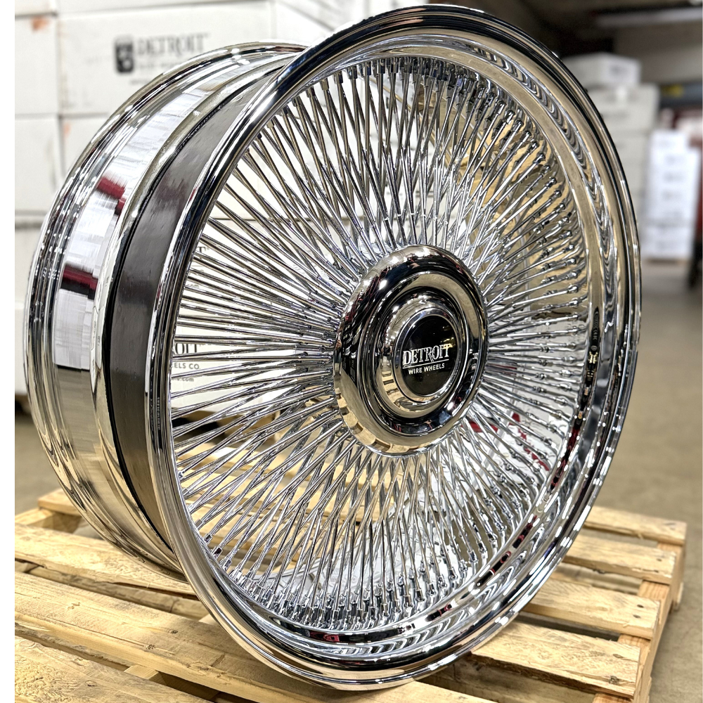 Detroit Wire Wheels 26X9 All Chrome STD with Floating Caps 