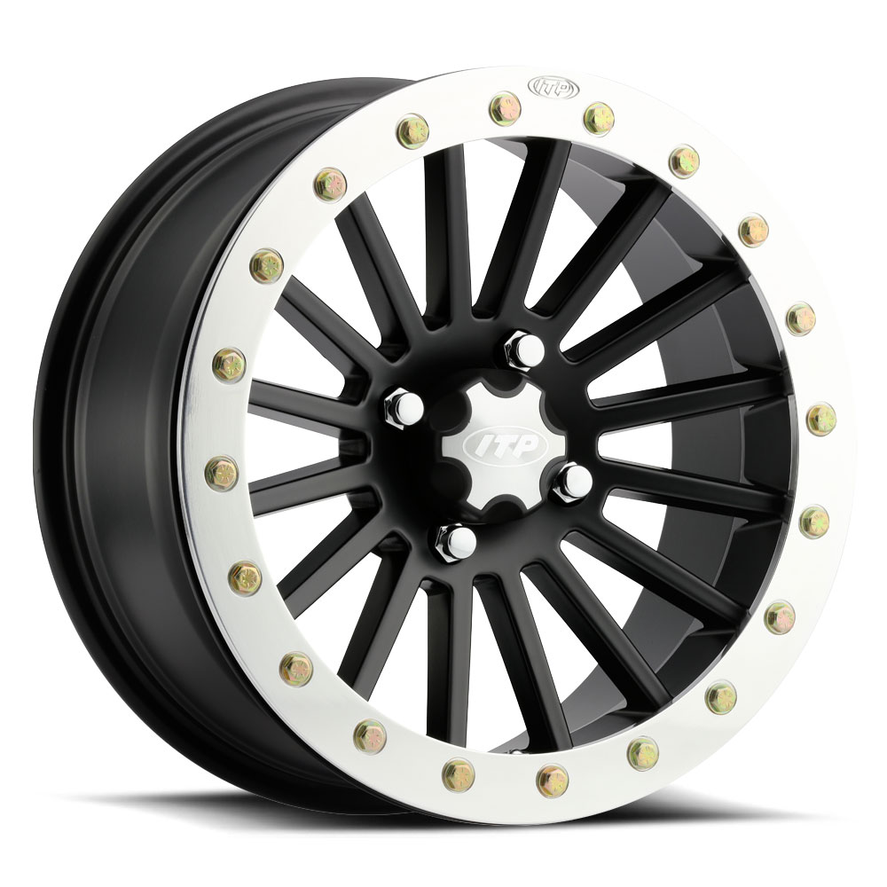 ITP Severe Duty Beadlock Wheels Matte Black 1528652536B
