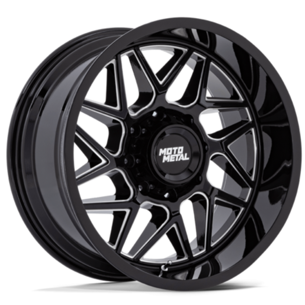 Moto Metal MO812 20in Gloss Black Milled (Bolt Pattern options: 5, 6, 8)