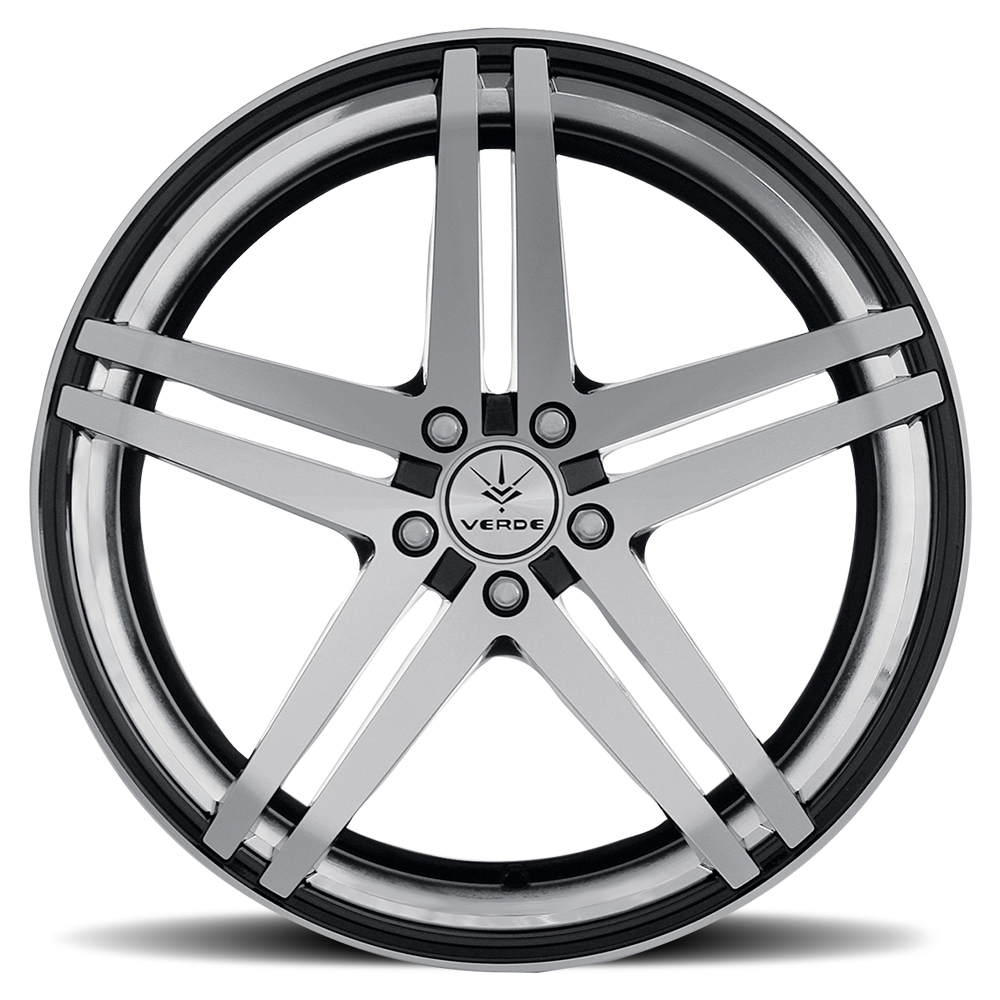 20x9/5x4.5 Verde Custom Wheels V39-296532B Parallax Gloss Black Wheel with Machined Spokes and Lip