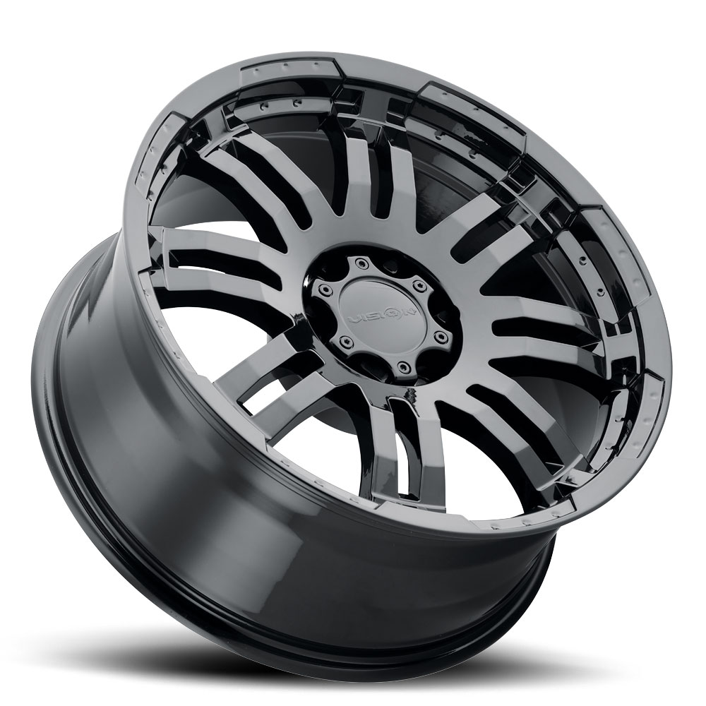 20x9/5x150mm Vision 375 Warrior Gloss Black Wheel with Machined Face